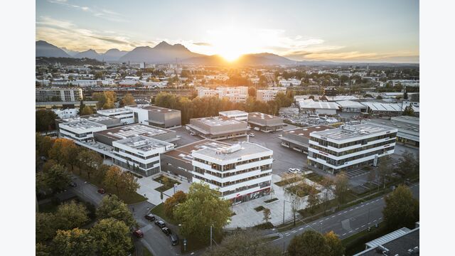 Der Gewerbepark Nordraum in Salzburg vereint Büro-, Vertriebs-, Produktions- und Lagerflächen.